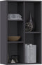 vidaXL-Boekenkast/dressoir-50x25x80-cm-spaanplaat-grijs