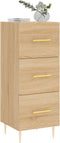 vidaXL - Dressoir - 34,5x34x90 - cm - bewerkt - hout - sonoma - eiken
