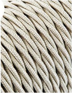 EDM C15 - Kabel 2 x 0,75 mm - Gevlochten 5 m - Beige