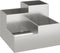 vidaXL - Tuinplanter - 80x80x60 - cm - RVS