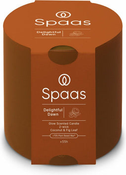 SPAAS Glow Geurkaars 2-wiek Delightful Dawn ± 55 branduren