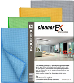 Droogdoek 61x46 cm CleanerEX grijs