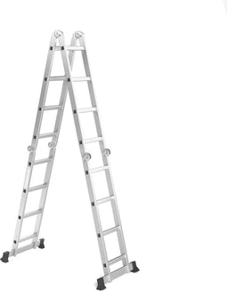 RMBO Multifunctionele Vouwladder 4x4 - 13 standen - Max. hoogte 464 cm - Max. belasting 150 kg EN 131.6