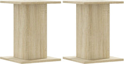 vidaXL - Plantenstandaards - 2 - st - 30x30x40 - cm - bewerkt - hout - sonoma - eiken