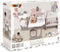 Smoby - Baby Nurse Groot Babyhuis - Keuken Badkamer Slaapkamer - Roze Creme