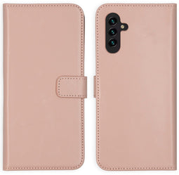 Selencia Galaxy A13 (5G) / A04s - Echt Lederen Bookcase - 3 Pashouders - Dusty Pink
