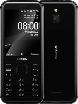Nokia 8000 - Dual Sim - 4G - Zwart