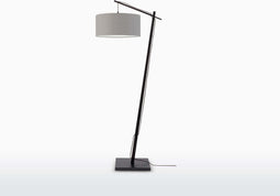 GOOD&MOJO Vloerlamp Andes - Zwart/Lichtgrijs - 72x47x176cm - Scandinavisch,Bohemian - Staande lampen voor Woonkamer - Slaapkamer