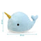 Knuffel Blauw Eenhoorn - Knuffel - 45 x 22 cm - Blauw