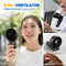 Vulpes Goods® Handventilator PRO - 3in1 Draagbaar - Oplaadbaar USB Ventilator - 4000 mAh - 5 Snelheden - Opvouwbaar Design - Zwart
