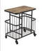 Trolley metaal - mango hout - industrieel - 61 cm
