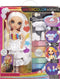 Rainbow High Watercolor & Create Modepop - Bruine ogen - Inclusief 6 uitwasbare waterverfpoeders - Wit