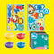 SES Creative - My First - Vingerverf Handafdruk Dieren - 4 kleuren - met 16 vingerverf kaarten en stickers - Glutenvrij- Makkelijk Uitwasbaar - 1 tot 4 jaar