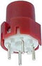 DRUKSCHAKELAAR MET RONDE KNOP 9.0mm ROOD (D9)