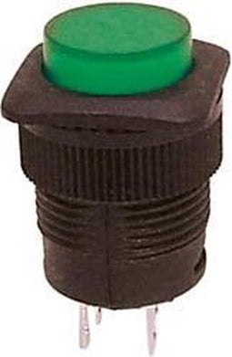 DRUKSCHAKELAAR OFF-(ON) MET GROENE LED (R1394B/G)