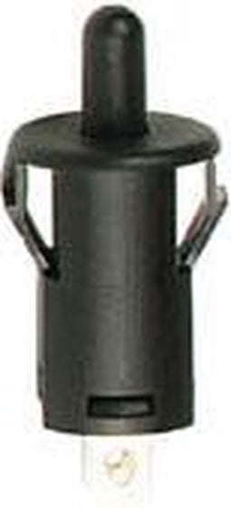 DRUKSCHAKELAAR ON-(OFF) ZWART 2A - 250V (R1858C)