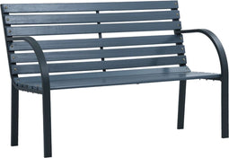 vidaXL - Tuinbank - 112 - cm - massief - vurenhout - grijs