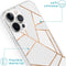 iMoshion Hoesje Geschikt voor iPhone 13 Pro Max Hoesje Siliconen - iMoshion Design hoesje - Wit / Meerkleurig / Goud / White Graphic