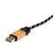 Roline 11.02.9060 - USB 2.0 Oplaadkabel - Vergulde contacten - Goud Zwart