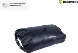 Dry bag van DS COVERS - 25L - Waterdicht - Compressieventiel - Rolsluiting - Zwart