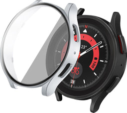imoshion Screenprotector - Geschikt voor Samsung Galaxy Watch 6 44mm - Full Cover Hard Case / Beschermend Hoesje - Zilver