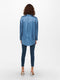 ONLY ONLJOJO BUTTON DNM SHIRT - Dames Blouse - Satijnen stof - Lange mouwen - Maat S