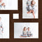 vidaXL - Fotolijst - voor - 4x(13x18 - cm) - foto - MDF - donkerbruin