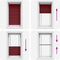 vidaXL - Plissé - rolgordijn - 75x100 - cm - stofbreedte - 74,4 - cm - bordeauxrood