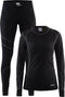 Craft Baselayer Set - Thermoset Dames - Zacht en comfortabel - Black/Granite - Maat XL