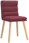 vidaXL - Eetkamerstoelen - 2 - st - stof - wijnrood