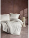 Satin King - Beddengoedset - 1 dekbedovertrek 220 x 240 cm + 2 kussenslopen 60 x 60 cm - 100% katoensatijn - Ecru