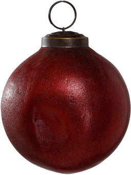 PTMD Steffi Kerstbal - H7 x Ø7 cm - Glas - Rood