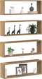 vidaXL - Wandplanken - 4 - stuks - Artisan - Eiken - 80x15x26 - cm - Gelaagd - Hout