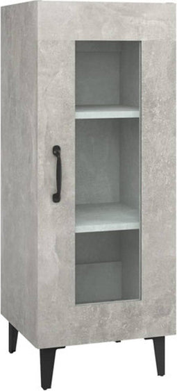 vidaXL - Dressoir - 34,5x34x90 - cm - bewerkt - hout - betongrijs