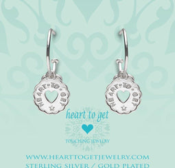 Heart to Get 925 Sterling Zilveren Oorringen - Bohemian Coin Heart - Zilver