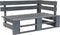 vidaXL - Tuinhoekbank - pallet - hout - grijs
