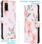 iMoshion Hoesje Geschikt voor Samsung Galaxy A41 Hoesje Met Pasjeshouder - iMoshion Design Softcase Bookcase - Wit / Roze / Blossom Watercolor