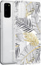 iMoshion Hoesje Geschikt voor Samsung Galaxy S20 Hoesje Siliconen - iMoshion Design hoesje - Meerkleurig / Zwart / Goud / Glamour Botanic