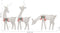 vidaXL - Rendierfamilie - Kerstmis - warmwit - 270x7x90 - cm - mesh - goudkleurig