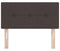 vidaXL - Hoofdbord - met - knoppen, - donkerbruin, - 100 - cm, - stof