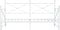 vidaXL - Slaapbank - met - onderschuifbed - zonder - matras - 107x203 - cm - staal - wit