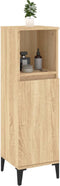 vidaXL - Badkamerkast - 30x30x100 - cm - bewerkt - hout - sonoma - eikenkleurig