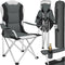Tectake Stoel Basic - Opklapbare Campingstoel - Inclusief Draagtas - Grijs/Zwart