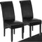 tectake® - Eetkamerstoel - Ergonomisch - Kunstleer - Zwart (2 stuks)