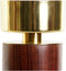 Kaarshouder Home Esprit Bruin Gouden Aluminium Acacia 8 X 8 X 18 Cm