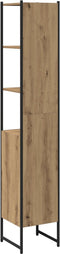 vidaXL - Badkamerkast - Artisan - Eiken - 33x33x185,5 - cm - Gelaagd - Hout