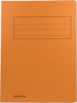 Class'ex dossiermap 3 kleppen formaat 237 x 32 cm (voor formaat A4) oranje