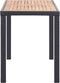 vidaXL Tuintafel 123x60x74 cm massief acaciahout zwart en bruin