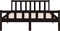 vidaXL - Bedframe - massief - hout - zwart - 150x200 - cm