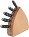 Yaxell Japans - Serie Tsuchimon - Messenblok met 5 Messen - VG10 Staal - 61 HRC - 3 Lagen Damaststaal - Canvas-Micarta Heft